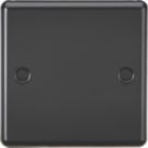 Knightsbridge  1-Gang Blanking Plate Matt Black