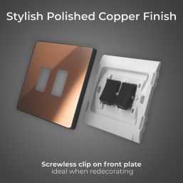 British General Evolve 20 A 16AX 2-Gang 2-Way Light Switch  Copper with Black Inserts