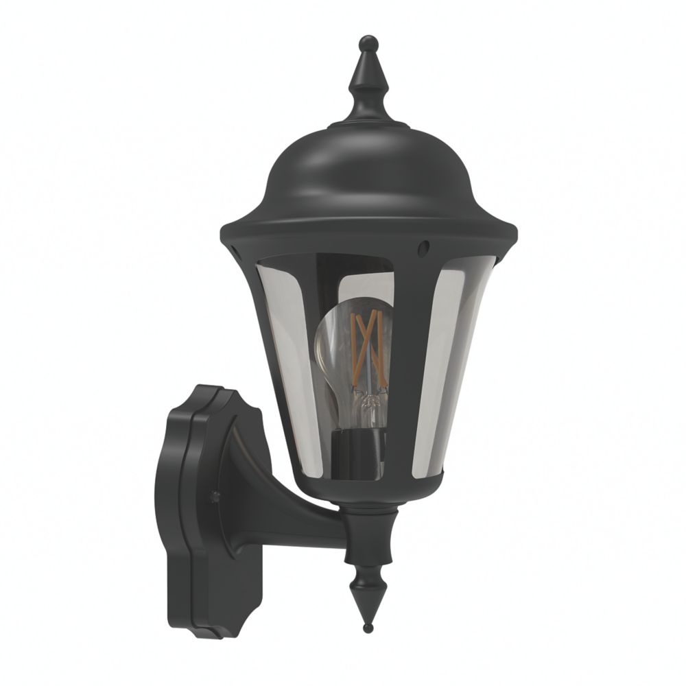 4lite Outdoor IP65 Wall Lantern Black Screwfix