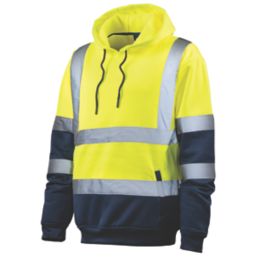 Tough Grit  High Visibility Hoodie Yellow / Navy X Large 57.5" Chest