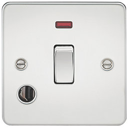 Knightsbridge  20A 1-Gang DP Control Switch & Flex Outlet Polished Chrome with LED