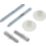 Fischer WD8 Sanitary Fixing Kit 6 Pieces