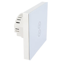 TCP 2-Gang 1-Way Smart Light Switch White