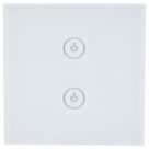TCP 2-Gang 1-Way Smart Light Switch White