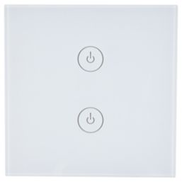 TCP 2-Gang 1-Way Smart Light Switch White