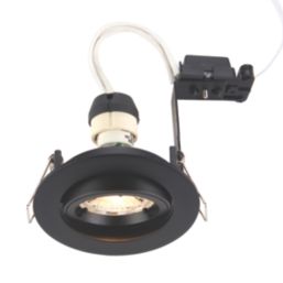 Saxby Cast Tilt  Recessed Downlight Matt Black
