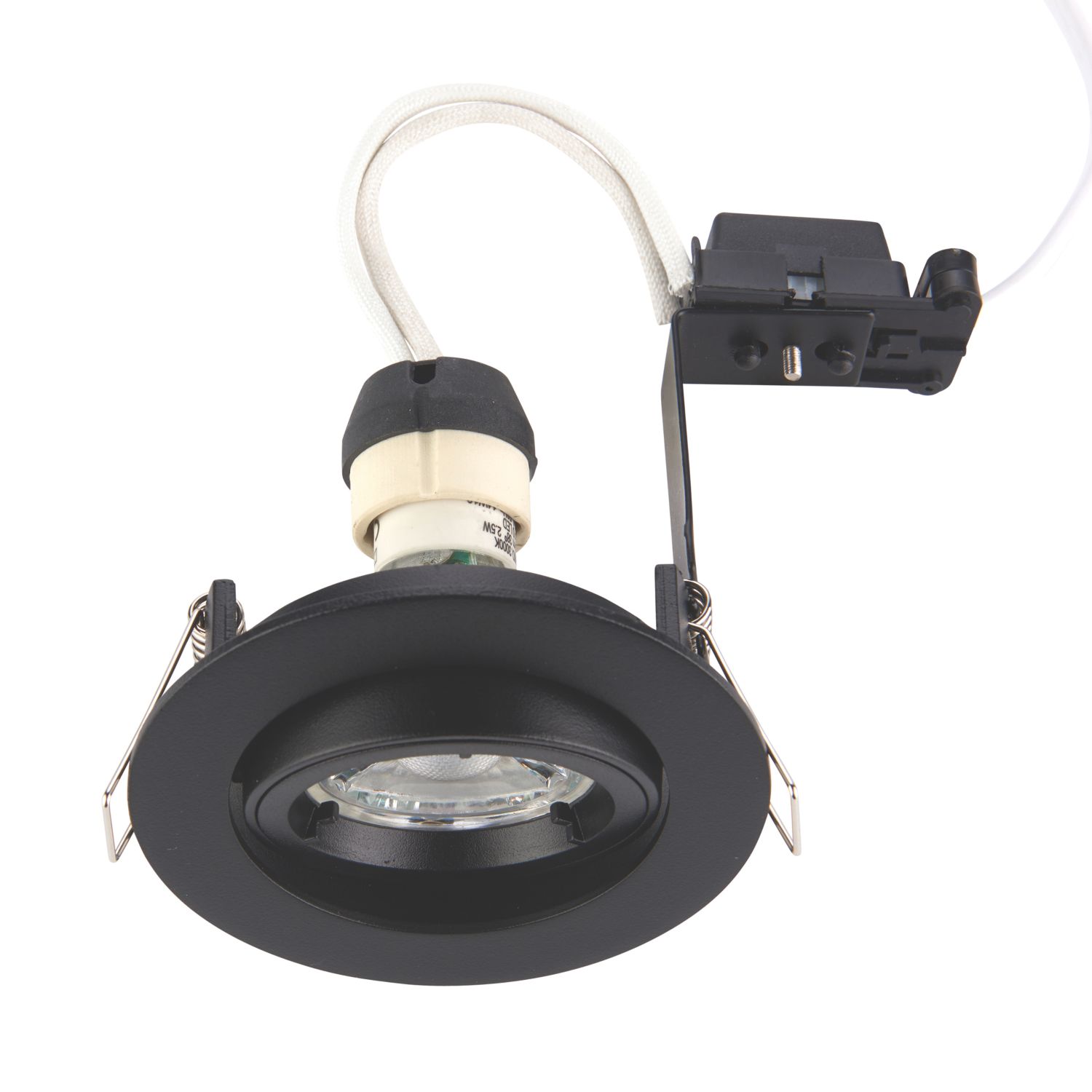 Saxby Cast Tilt Recessed Downlight Matt Black (506VX)