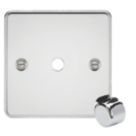 Knightsbridge Flat Plate 1-Gang Modular Dimmer Switch Polished Chrome