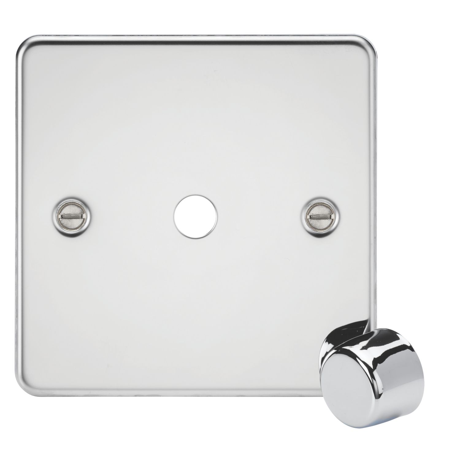 Knightsbridge Flat Plate 1-Gang Modular Dimmer Switch Polished Chrome (506YA)
