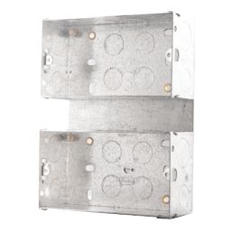 British General  2 x 2-Gang Surface Pattress  Mounting Box 47mm