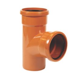 FloPlast Push-Fit 87.5° Double Socket Equal Junction 110mm