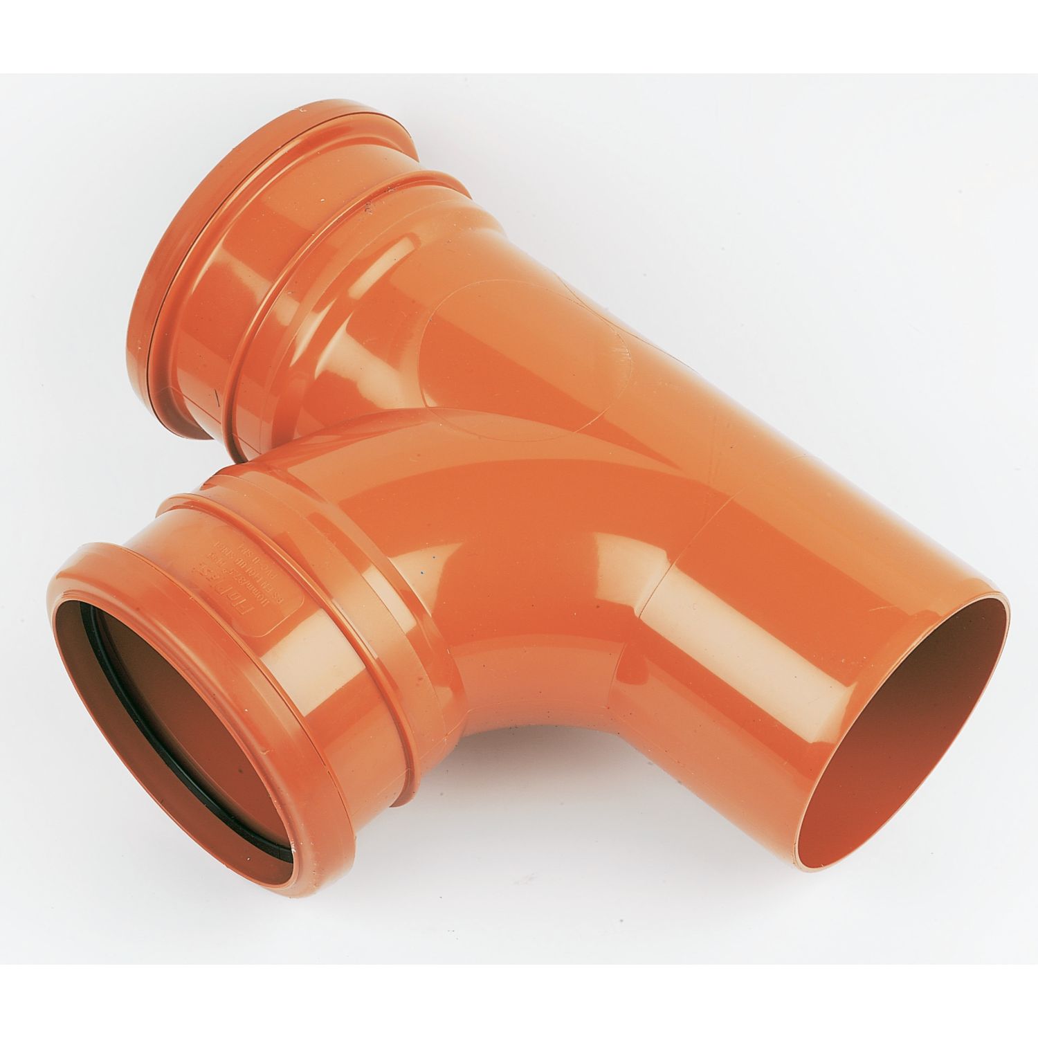 FloPlast Push-Fit 87.5° Double Socket Equal Junction 110mm (50730)