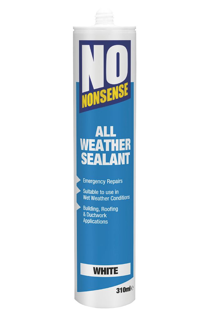 No Nonsense General Purpose Silicone White 310ml 12 Pack - Screwfix