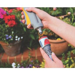 Hozelock  12.5 & 15mm Single-End Female Metal Aquastop Hose Connector