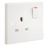 British General 900 Series 13A 1-Gang SP Switched Plug Socket White