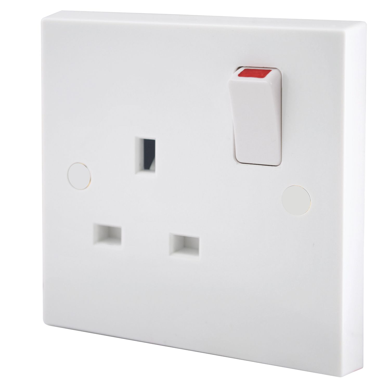 British General 900 Series 13A 1-Gang SP Switched Plug Socket White (50755)