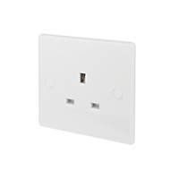 Schneider Electric Ultimate Slimline 13A 1-Gang Unswitched Plug Socket White