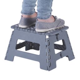 Polypropylene 1-Step Folding Stool 220mm Grey