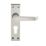 Union Ambassador Lever on Backplate Euro Lock Door Handle Pair Satin Aluminium