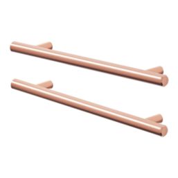 Essentials Annatto T Bar Handles Brushed Copper 220mm 2 Pieces
