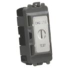 Knightsbridge  20AX Grid SP Emergency Lighting Test Key Switch Brushed Chrome