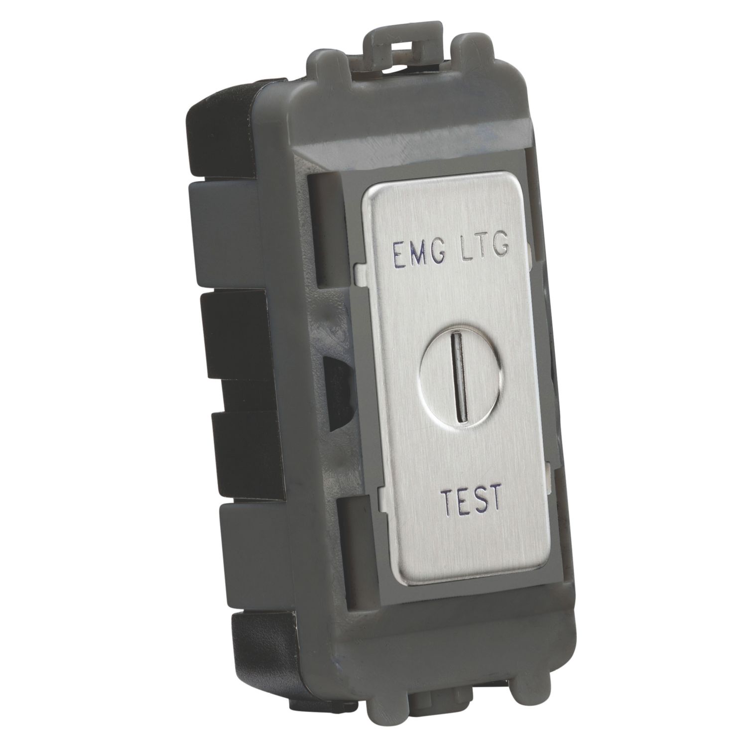 Knightsbridge 20AX Grid SP Emergency Lighting Test Key Switch Brushed Chrome (507CR)