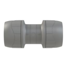 PolyPlumb Enhanced  Plastic Push-Fit Equal Straight Coupler 15mm 10 Pack
