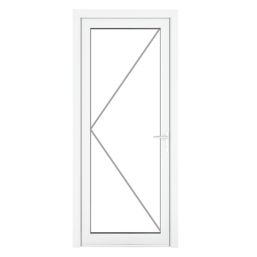 Crystal  Fully Glazed 1-Clear Light Left-Handed White uPVC Back Door 2090mm x 920mm