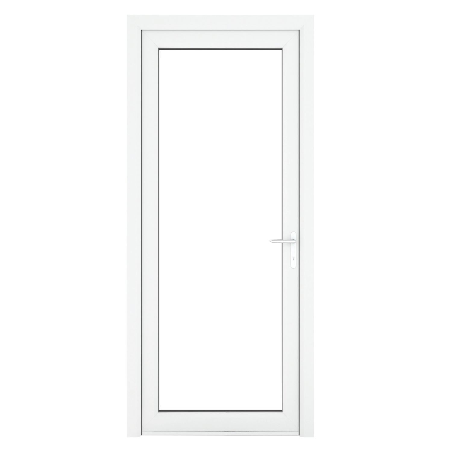 Crystal Fully Glazed 1-Clear Light Left-Handed White uPVC Back Door 2090mm x 920mm (507JK)