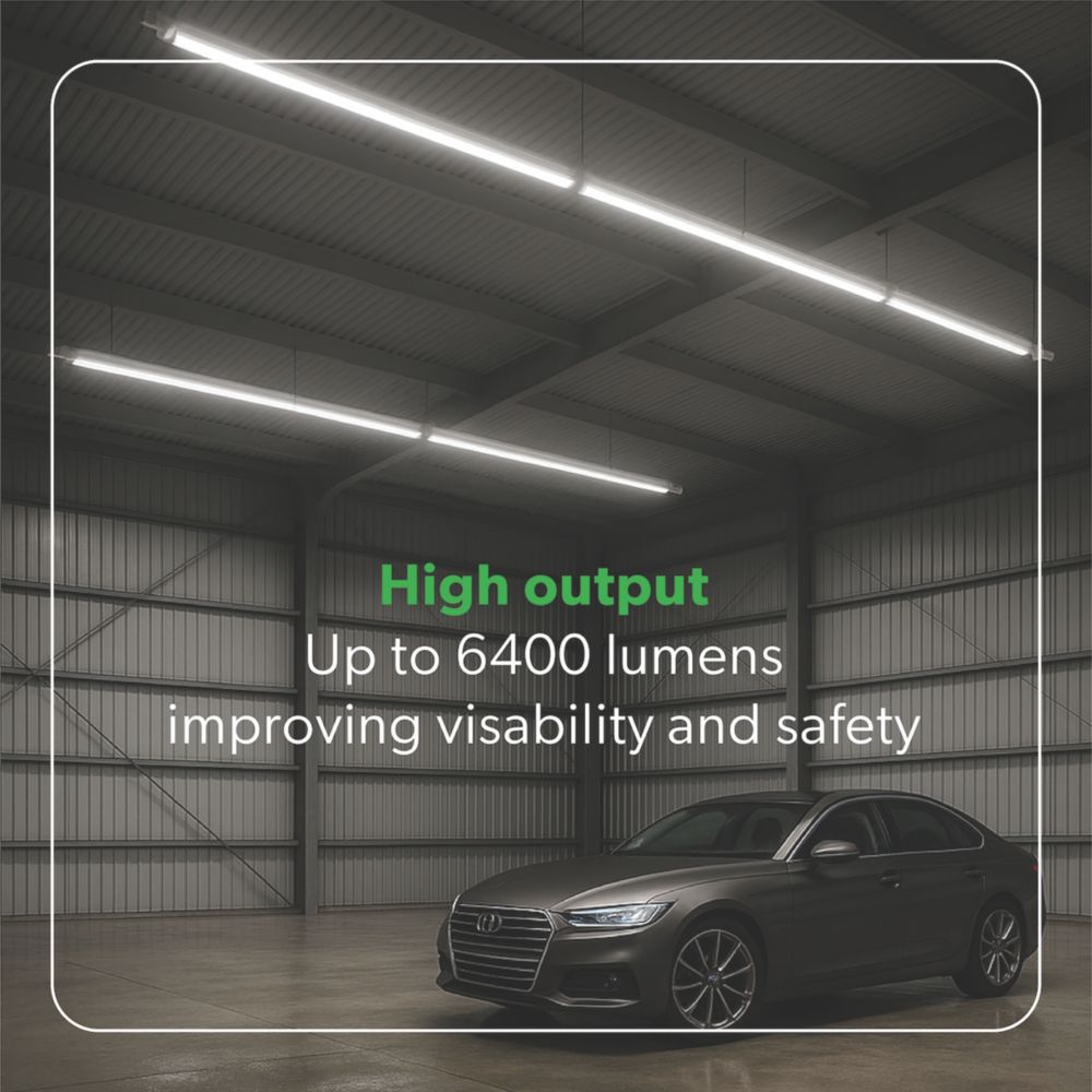 4lite Advantage Twin 6ft LED IP65 Batten 50W 6300lm 220-240V