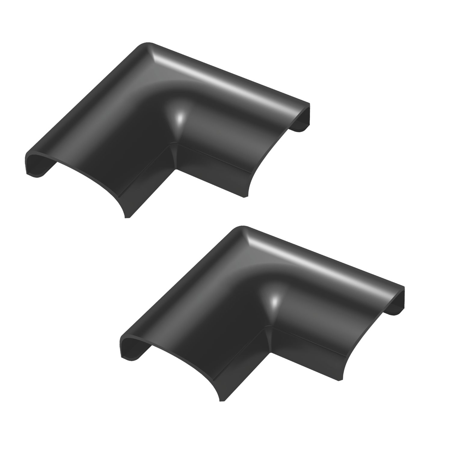 D-Line Mini-Trunking Flat Door Top Bends 30mm x 15mm 2 Pack (507KU)