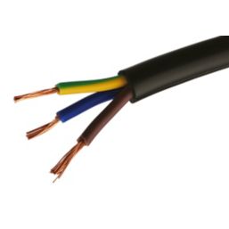 Time 2183Y Black 3-Core 0.5mm² Flexible Cable 50m Drum