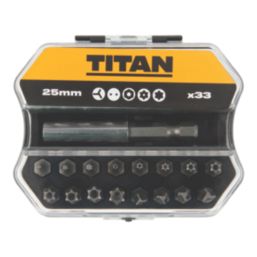Titan  6.35mm Hex Shank Mixed Screwdriver Bits 33 Piece Set