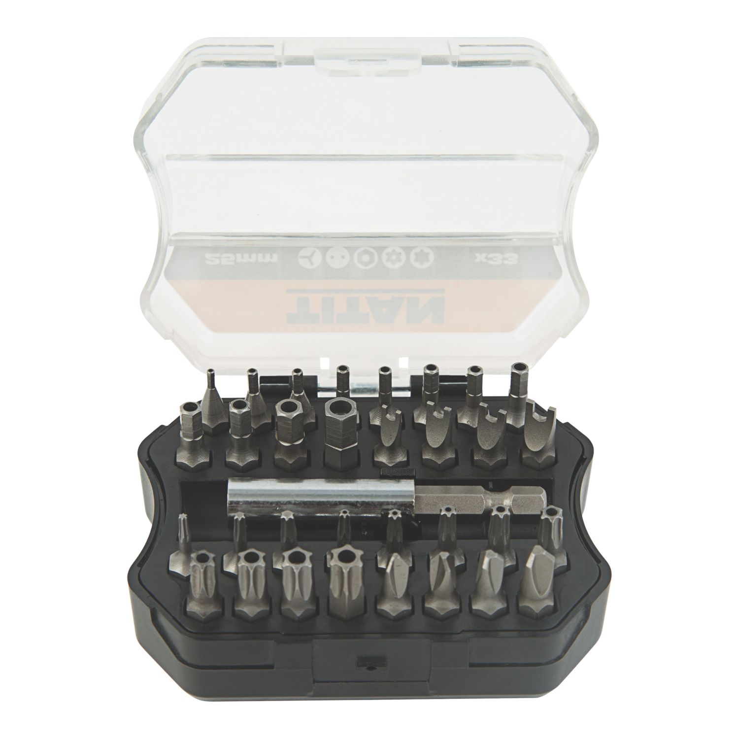 Titan 6.35mm Hex Shank Mixed Screwdriver Bits 33 Piece Set (507PR)