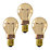 Calex Fiber Gold ES A60 LED Light Bulb 120lm 4W 3 Pack