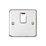 MK Contoura 20A 1-Gang DP Control Switch Brushed Stainless Steel with Neon with White Inserts