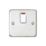 MK Contoura 20A 1-Gang DP Control Switch Brushed Stainless Steel with Neon with White Inserts