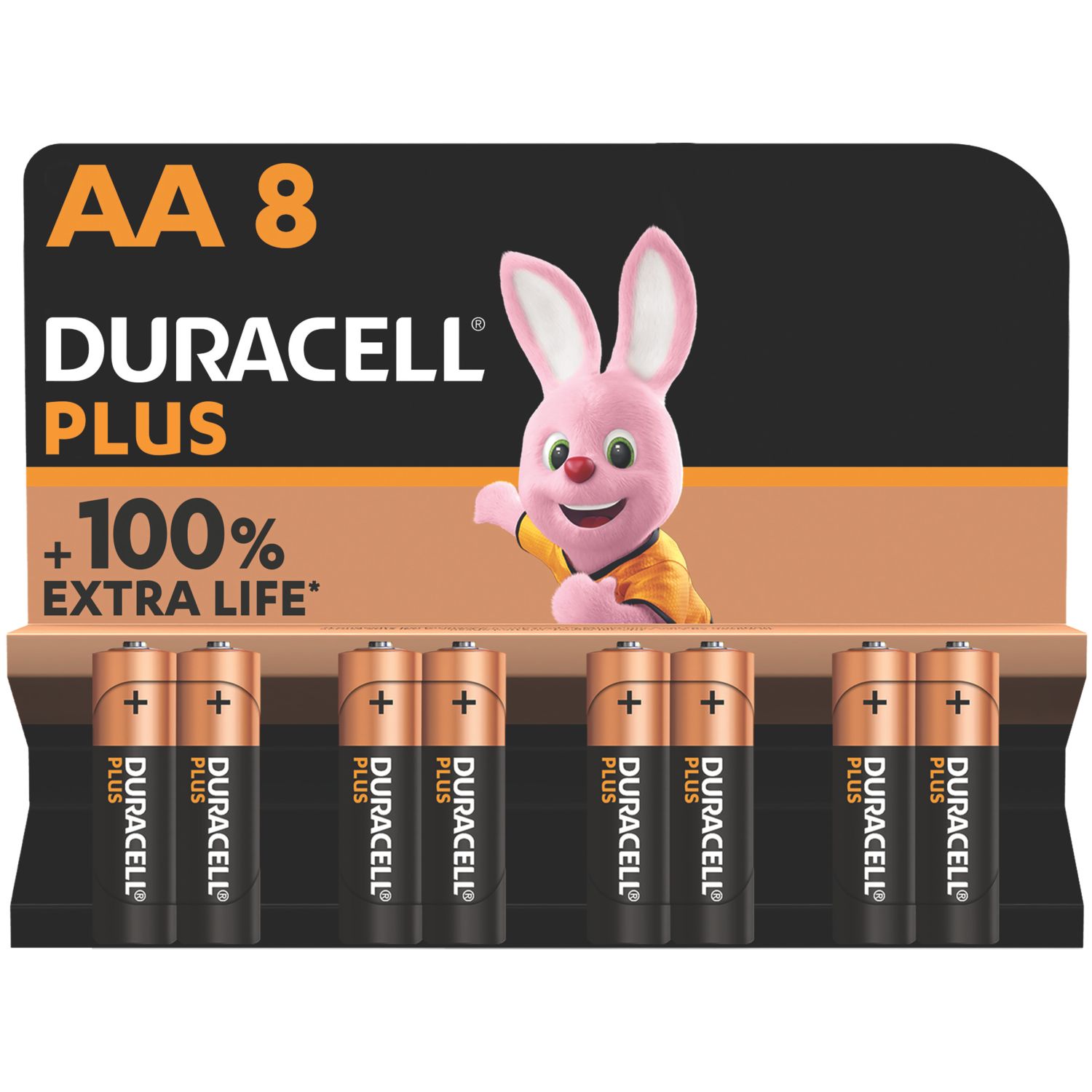Duracell Plus AA 1.5V Alkaline Batteries 8 Pack (507RP)