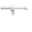 Rothley Matt White Extendable Curtain Pole with Stud Finials 28mm x 165-300cm