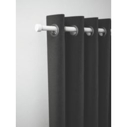 Rothley Matt White Extendable Curtain Pole with Stud Finials 28mm x 165-300cm