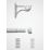 Rothley Matt White Extendable Curtain Pole with Stud Finials 28mm x 165-300cm