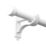 Rothley Matt White Extendable Curtain Pole with Stud Finials 28mm x 165-300cm