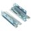 Hafele Zinc-Plated  Swing-Up Stays 150 x 50mm 2 Pack