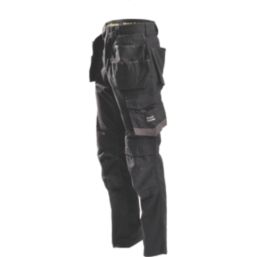 Hard Yakka Raptor Active Holster Work Trousers Black 30" W 32.5" L