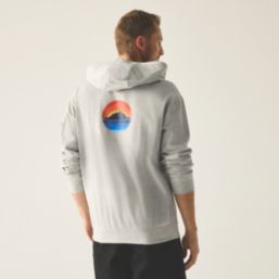 Regatta Cline  Hooded Sweatshirt Grey Marl / Mediterranea X Large 50.3" Chest