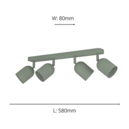 Eglo Tilston Bar 4-Light Spotlight Green