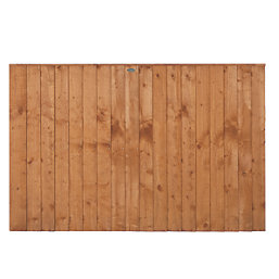 Forest Vertical Board Closeboard  Garden Fencing Panel Golden Brown 6' x 4' Pack of 3