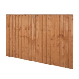 Forest Vertical Board Closeboard  Fence Panels Golden Brown 6' x 4' Pack of 3