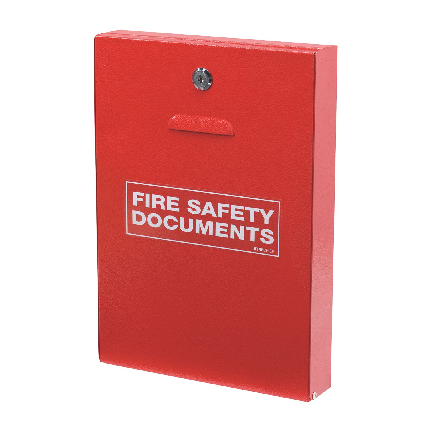 Firechief Key Lock Fire Document Cabinet 252mm x 60mm x 350mm Red (508FY)