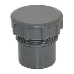 FloPlast Solvent Weld Access Plug Anthracite Grey 32mm 5 Pack